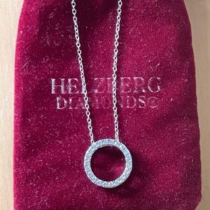 HELZBERG DIAMONDS - CZ pendant with sterling silver necklace
